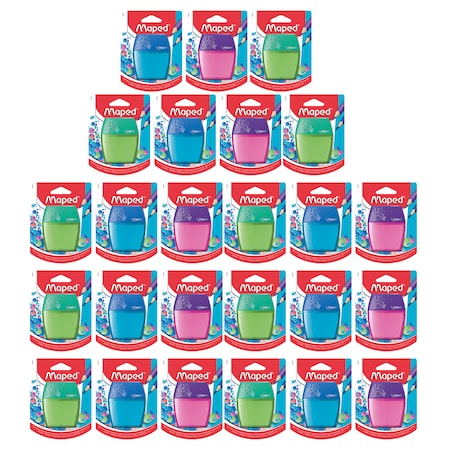 Maped Shaker Pencil Sharpener, 2-Hole, PK25 634755